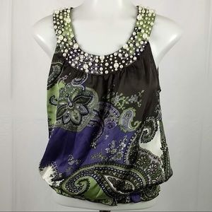 Signature By Larry Levine Small Sleeveless Blouse